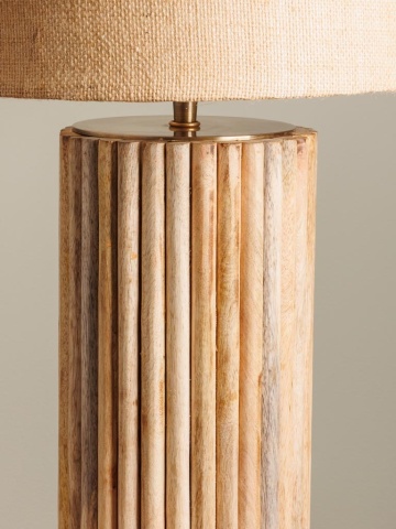 Lampa de masa, cu abajur din iuta naturala, Ripa - Img 3