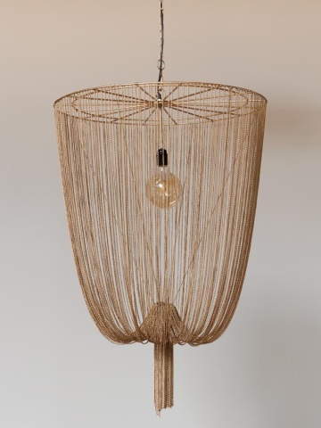 Lampa suspendata mare, cu lanturi aurii, Palazzo - Img 2