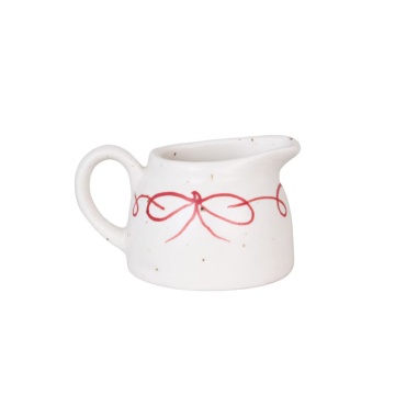 Letiera vintage din ceramică, alb cu detalii albastre „Viola Bow”