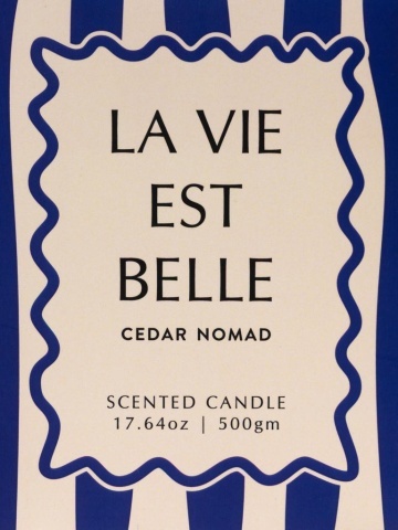 Lumânare albastră «La vie est belle» – parfum de cedru nomad - Img 5