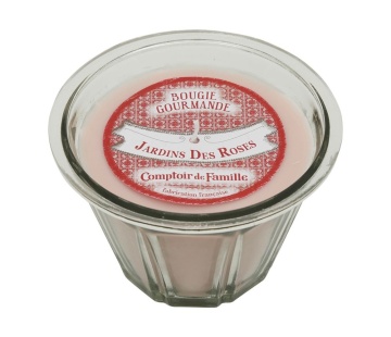 Lumânare parfumată în pahar de sticlă, D12xH8 cm, Jardin des Roses – Bougie Gourmande - Img 1