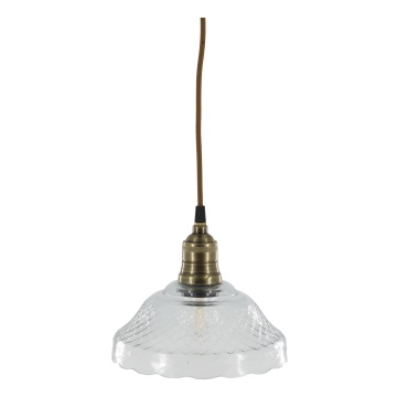 Lustra din sticla si alama, H18/D21cm, 40W