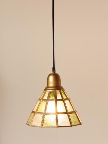 Lustra din sticla texturata si metal patinat, Vitra - Img 3