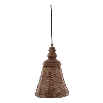Lustra împletită manual din rattan si rachita, D22 cm