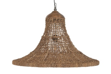 Lustră suspendată Balinese natural, 75x75x55 , din fibra naturală "Amani" - Img 2
