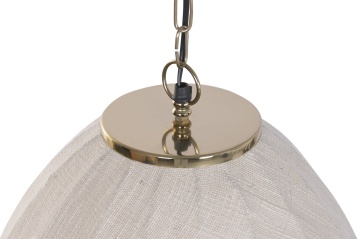 Lustră suspendată din bumbac și metal, auriu, finisaj natural, 120 x 55 cm, „Tournemire” - Img 4