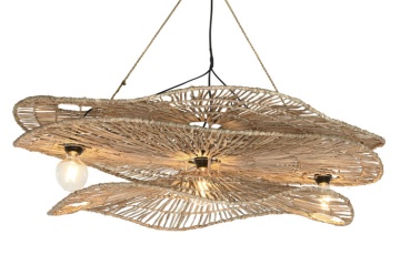 Lustră suspendată din fibre naturale, 120×29×50 cm, „Ibiza" | Country Home