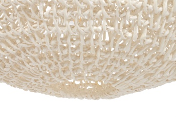 Lustră suspendată din fibre naturale împletite, natur, 35 x 65 cm, „Conches” - Img 5