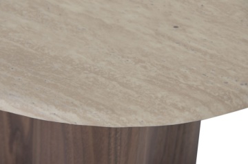 Masă de cafea natur cu blat din granit bej, 130×70×45 cm, "Roche" - Img 4