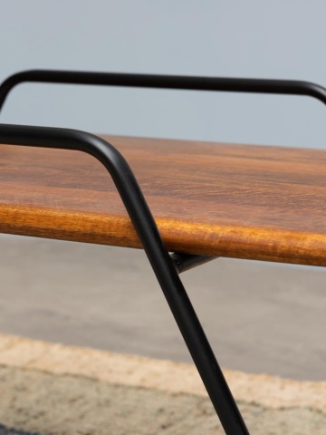 Masuta de cafea cu suport pentru reviste, din lemn de mango, Easypeasy - Img 5