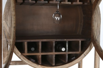 Mobilier de bar din lemn de tec reciclat si sticla , design Natural - Img 10