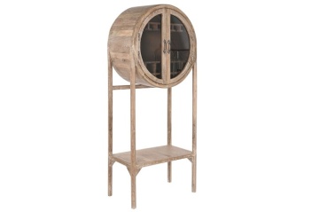 Mobilier de bar din lemn de tec reciclat si sticla , design Natural - Img 12
