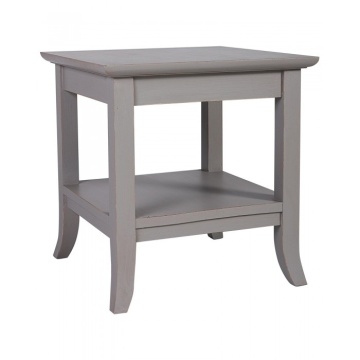 Noptiera gri, din lemn de pin, aspect rustic - Img 2