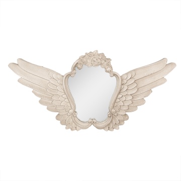 Oglinda de perete, bej, cu aripi decorative, 70x5x35 cm, Wings