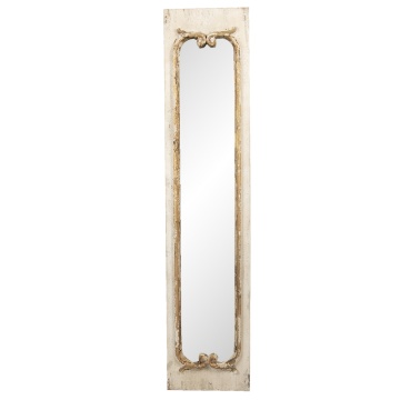 Oglinda de perete, bej, din lemn, aspect vintage, 33x149 cm