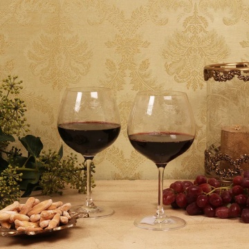 Pahar de vin roșu din sticlă, transparent, cu model în spirală gravat, 630 ml, 21,5 x 10,5 cm, „Joséphine” - Img 2