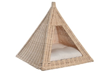 Patut pentru animale natur , tip piramida impletit din rattan