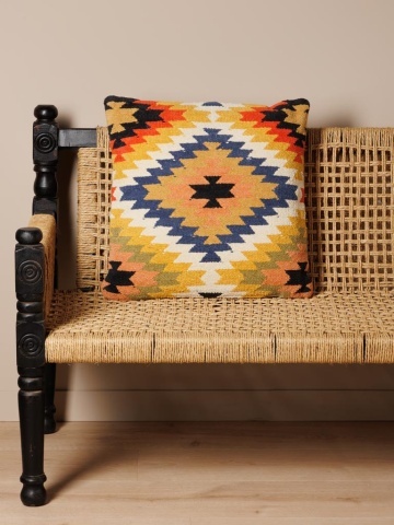 Perna decorativa killim, din bumbac, Colors 45x45cm - Img 2