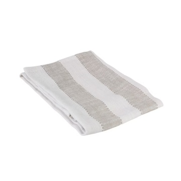 Prosop de bucătărie din bumbac organic 50x70 cm bej, „Ida Stripe"