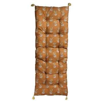 Saltea maro, din bumbac, cu imprimeu floral, 180x70cm, Aix