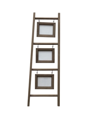 Scară decorativă din lemn cu 3 rame foto, H118 cm