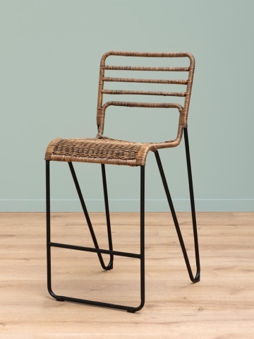 Scaun de bar din rattan " Veracruz " - Img 4