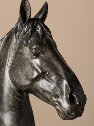 Sculptură cap de cal din rășină pe suport, H40 cm, " Horse " - Img 5