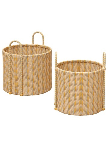 Set 2 cosuri decorative , din metal si plastic , "Scoubidou"