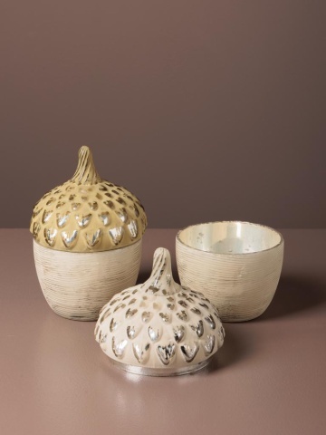 Set 2 cutii decorative, din sticla, Acorn - Img 3