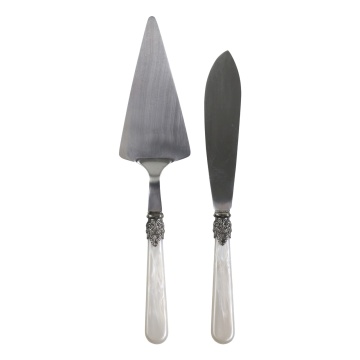 Set 2 tacamuri pentru tort, spatula si cutit, Linas - Img 1