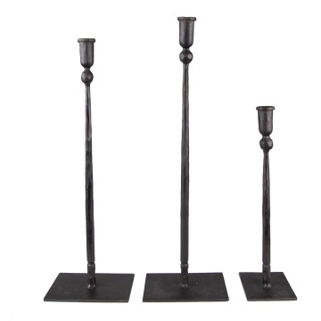 Set 3 suporturi de lumanari, din metal, H35 / 49 / 52 cm