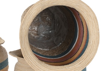 Set 4 suporturi pentru ghivece din fibră naturală cu accente multicolore, „Seychelles” - Img 4