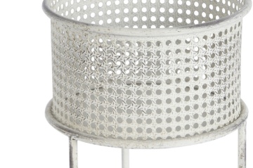 Set suporturi ghivece gri antichizat din metal, 33×33×70 cm și 26×26×52 cm, „Aged" - Img 3