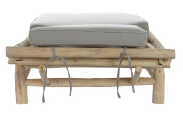 Sezlong de exterior din lemn de tec cu perna inclusa, " Natura Bed " - Img 9