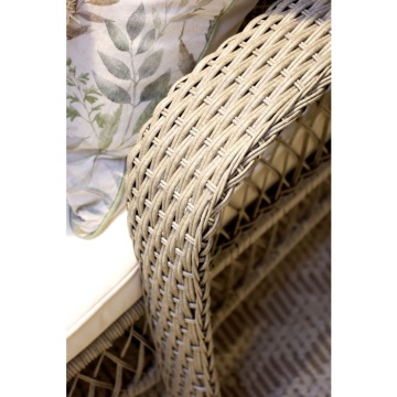 Șezlong de exterior reglabil cu roți și pernă din rattan sintetic pentru grădină și terasă, stil boho chic, „Riviera” - Img 5