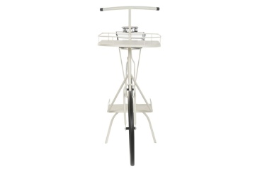 Stand decorativ alb, cu rafturi din metal , tip "Retro Bicycle" - Img 6