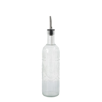 Sticla pentru ulei/otet, cu dop metalic, din sticla, H30cm - 500ml