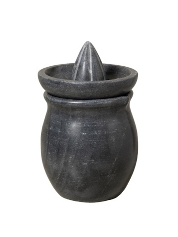 Storcător de citrice din marmură gri antichizat, finisaj mat, 20 × 13 cm, „Grey Marble"