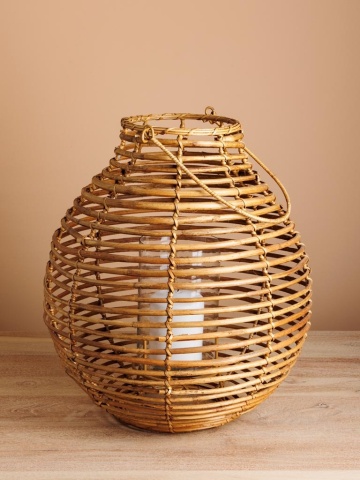 Suport lumanare natur din rattan H23cm Vagabond - Img 2