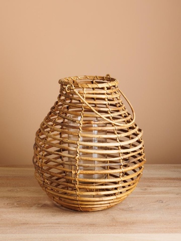 Suport lumanare natur din rattan H32cm Vagabond - Img 4