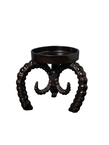 Suport lumanare negru, din aluminiu, Sheep Horns - Img 1