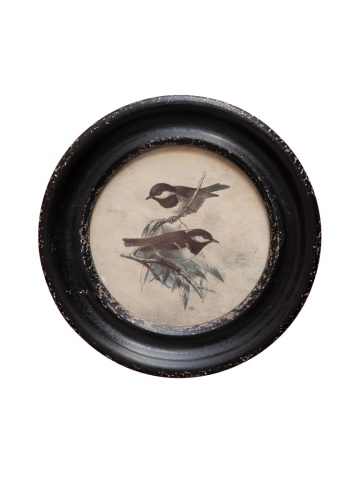 Tablou decorativ, cu rama din lemn de pin, aspect vintage, Turtledoves
