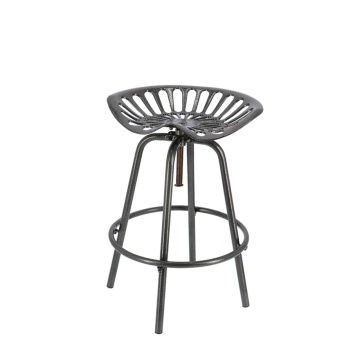 Taburet de bar, gri, din fonta si otel, "Farm Style" - Img 2