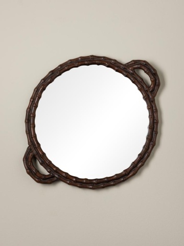 Tavă rotundă cu oglindă, H29 cm, "Bamboo" - Img 2