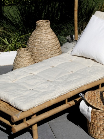 Vas decorativ din iarbă de mare împletită, H38 cm - Img 3