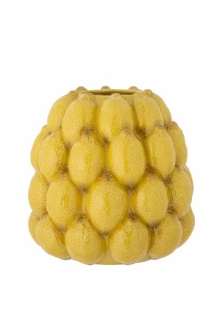 Vază galbena din ceramica, Ø22cm,"Limone"