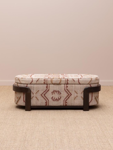 Bancheta tip cufăr cu tapițerie kilim, "Sienna" - Img 3