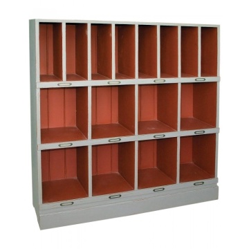 Biblioteca, gri, din lemn masiv de pin, cu aspect clasic, double, Chicago - Img 2