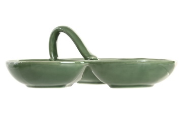 Bol servire aperitive cu 3 compartimente din ceramică, 23,5×23,5×9 cm, „Olivo" - Img 3