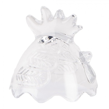 Borcan din sticlă, transparent, cu capac găină, Ø 10x22 cm - Img 5